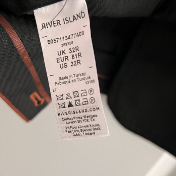Men's River Island Brown Skinny Suit Pants - Picture 2 of 2